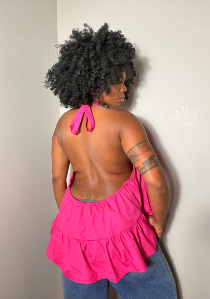 Ruffle Halter Crop Top – CityRepublik